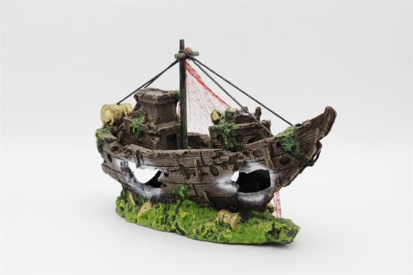 Grote foto scheepswrak 18cm aquariumdecoratie as 191 dieren en toebehoren vissenkommen