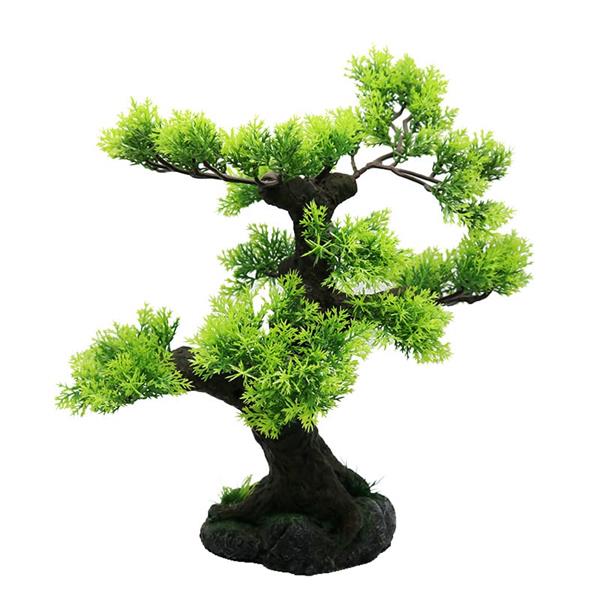 Grote foto bonsaiboom 28cm aquariumdecoratie as 200 dieren en toebehoren vissenkommen