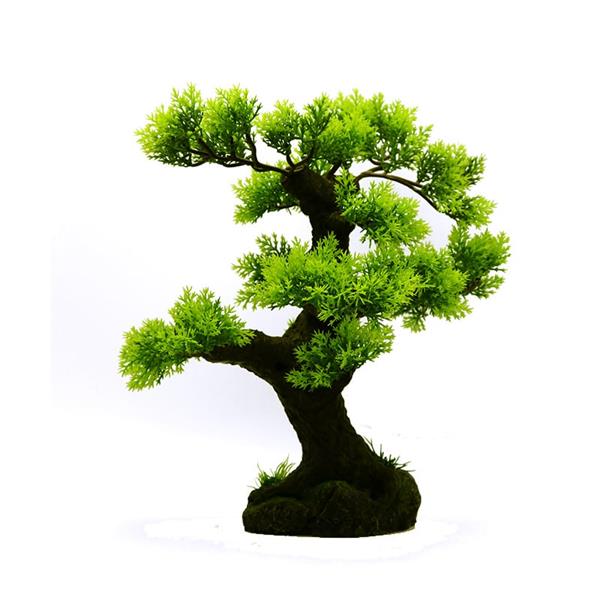 Grote foto bonsaiboom 28cm aquariumdecoratie as 200 dieren en toebehoren vissenkommen