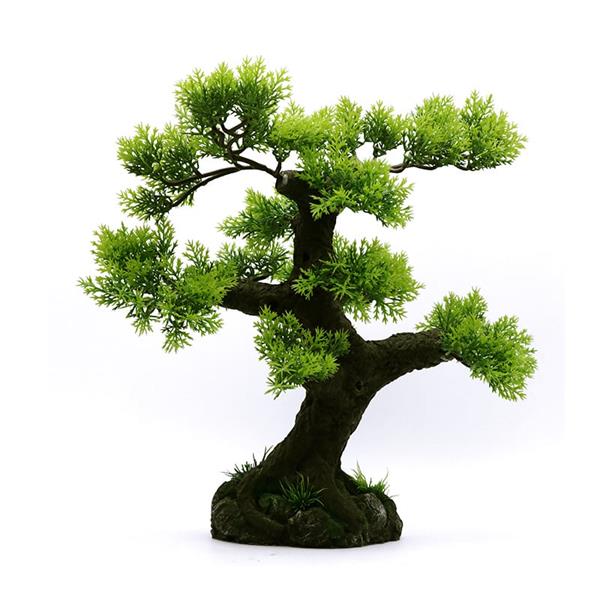 Grote foto bonsaiboom 28cm aquariumdecoratie as 200 dieren en toebehoren vissenkommen