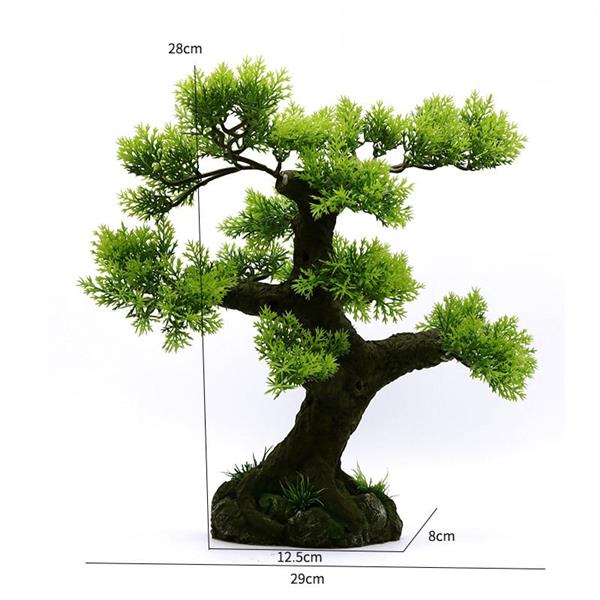 Grote foto bonsaiboom 28cm aquariumdecoratie as 200 dieren en toebehoren vissenkommen