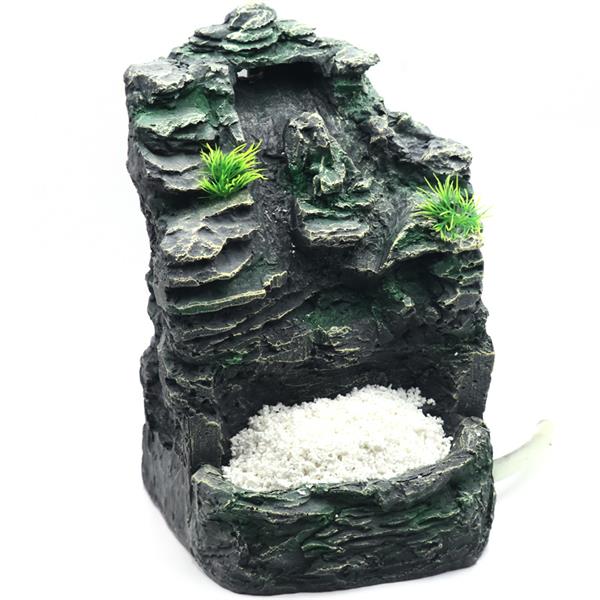 Grote foto rots met waterval 32 cm aquariumdecoratie as 313 dieren en toebehoren vissenkommen