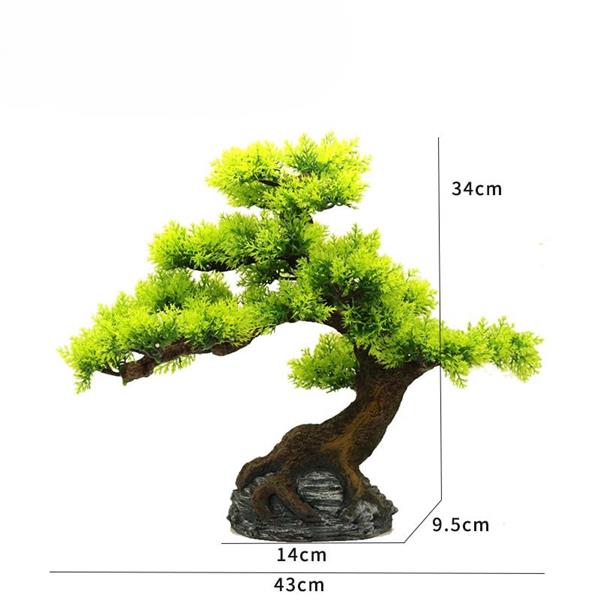 Grote foto bonsaiboom 34cm aquariumdecoratie as 210 dieren en toebehoren vissenkommen