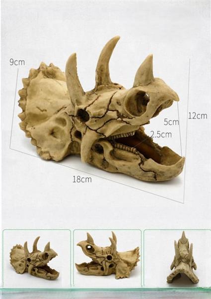 Grote foto prehistorische schedel aquarium decoratie 18 cm as 218 dieren en toebehoren vissenkommen
