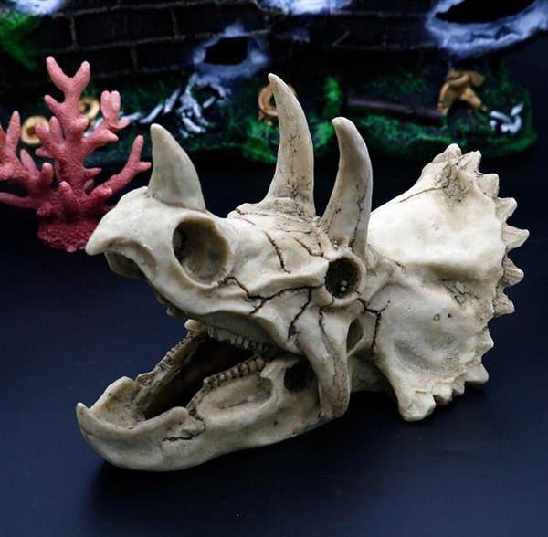 Grote foto prehistorische schedel aquarium decoratie 18 cm as 218 dieren en toebehoren vissenkommen