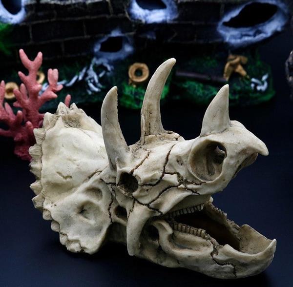 Grote foto prehistorische schedel aquarium decoratie 18 cm as 218 dieren en toebehoren vissenkommen