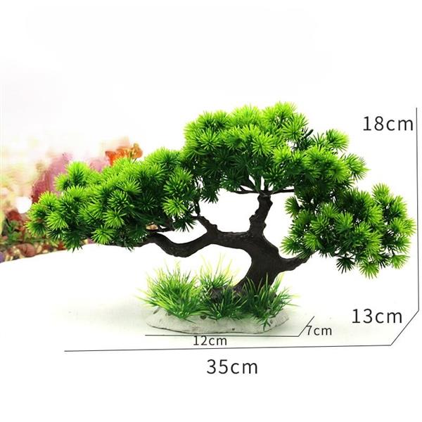 Grote foto bonsaiboom 35cm aquarium decoratie as 220 dieren en toebehoren vissenkommen