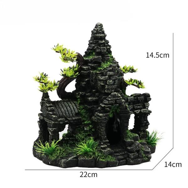 Grote foto kasteelru ne 14cm aquariumdecoratie as 229 dieren en toebehoren vissenkommen