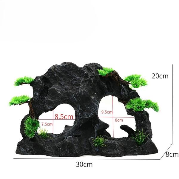 Grote foto rotsformatie 2 openingen 20cm aquariumdecoratie as 239 dieren en toebehoren vissenkommen