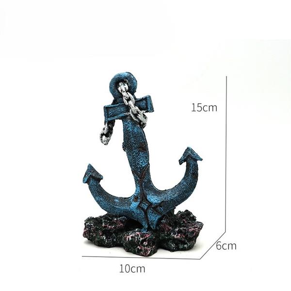 Grote foto anker 15cm aquariumdecoratie as 242 dieren en toebehoren vissenkommen