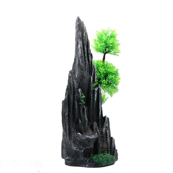 Grote foto rotsformatie met bonsai 40cm aquariumdecoratie as 243 dieren en toebehoren vissenkommen