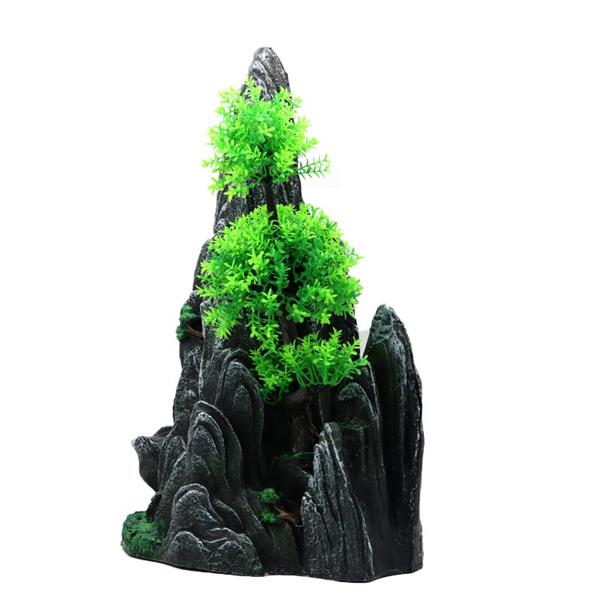 Grote foto rotsformatie met bonsai 40cm aquariumdecoratie as 243 dieren en toebehoren vissenkommen