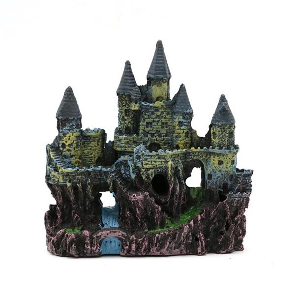 Grote foto kasteel 15cm aquariumdecoratie as 267 dieren en toebehoren vissenkommen
