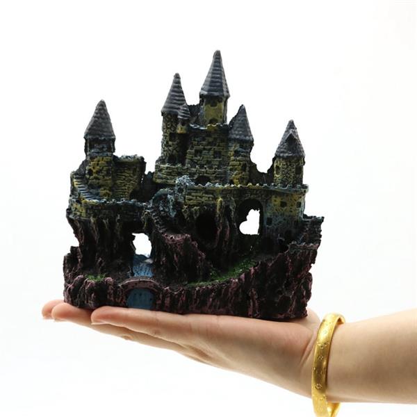 Grote foto kasteel 15cm aquariumdecoratie as 267 dieren en toebehoren vissenkommen
