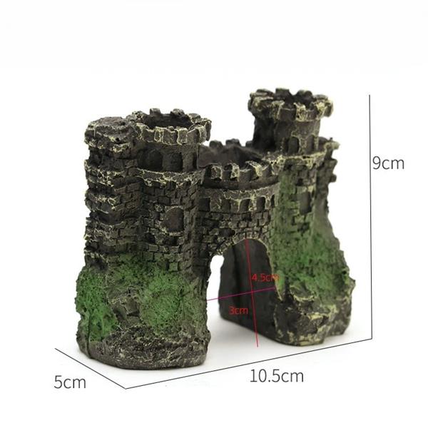 Grote foto kasteel torens ru ne 9cm aquariumdecoratie as 268 dieren en toebehoren vissenkommen