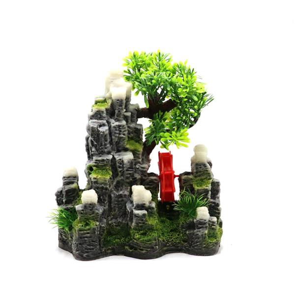 Grote foto ru ne met bonsai waterrad en luchtaansluiting as 291 dieren en toebehoren vissenkommen