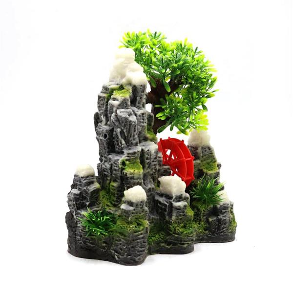 Grote foto ru ne met bonsai waterrad en luchtaansluiting as 291 dieren en toebehoren vissenkommen