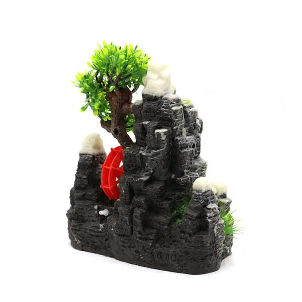 Grote foto ru ne met bonsai waterrad en luchtaansluiting as 291 dieren en toebehoren vissenkommen