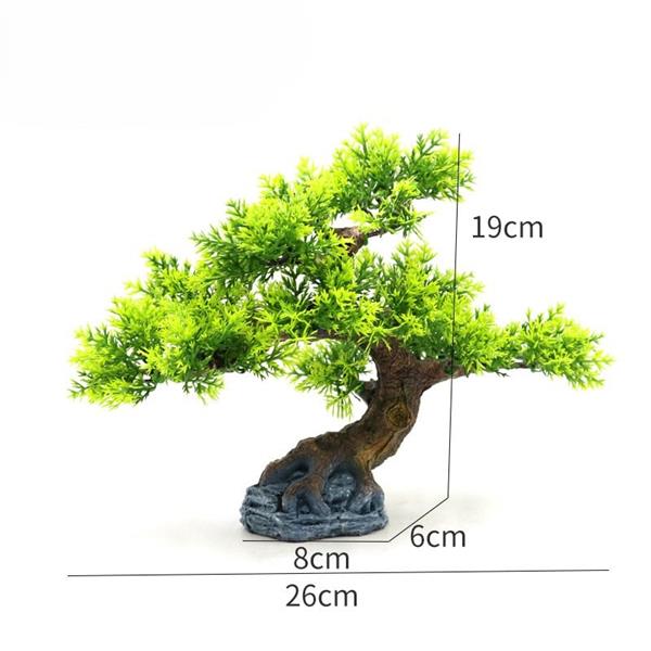 Grote foto bonsaiboom 19cm aquariumdecoratie as 304 dieren en toebehoren vissenkommen