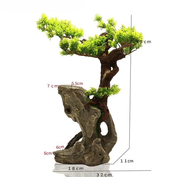 Grote foto bonsaiboom 45cm aquariumdecoratie as 309 dieren en toebehoren vissenkommen