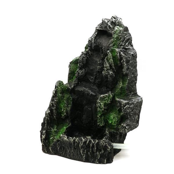 Grote foto rots met waterval 37cm aquariumdecoratie as 310 dieren en toebehoren vissenkommen