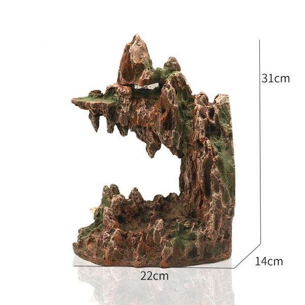 Grote foto overhangende rots met waterval 31cm aquariumdecoratie as 311 dieren en toebehoren vissenkommen