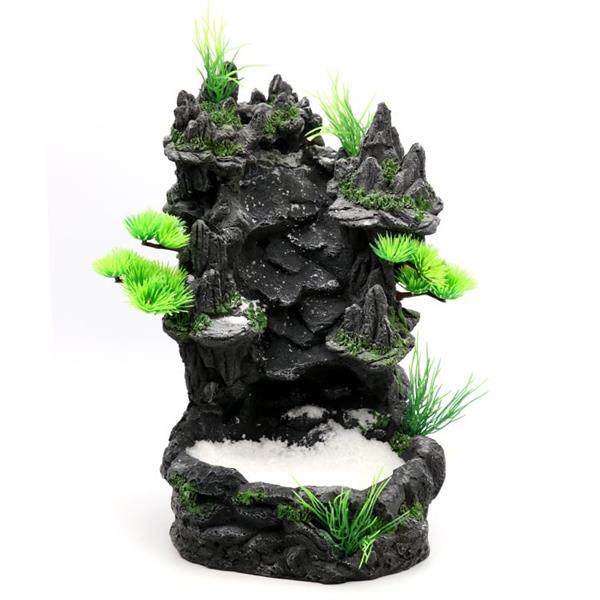 Grote foto rots met waterval 29 cm aquariumdecoratie as 312 dieren en toebehoren vissenkommen