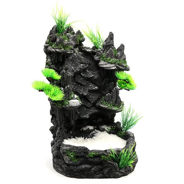 Grote foto rots met waterval 29 cm aquariumdecoratie as 312 dieren en toebehoren vissenkommen