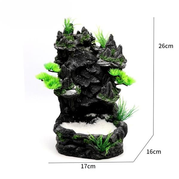 Grote foto rots met waterval 29 cm aquariumdecoratie as 312 dieren en toebehoren vissenkommen