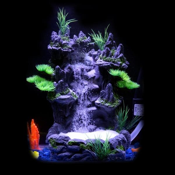 Grote foto rots met waterval 29 cm aquariumdecoratie as 312 dieren en toebehoren vissenkommen