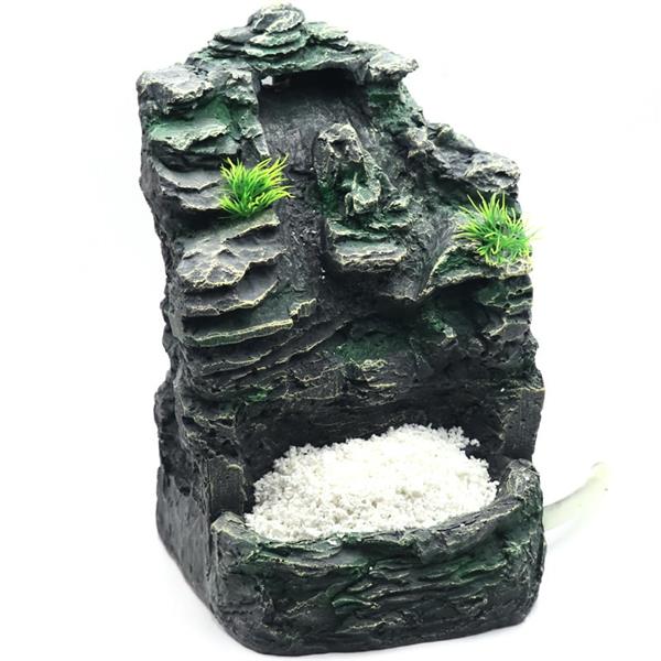 Grote foto rots met waterval 32 cm aquariumdecoratie as 313 dieren en toebehoren vissenkommen
