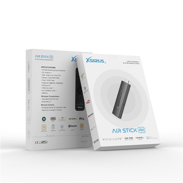 Grote foto xsarius air tv stick 4k uhd telecommunicatie zenders en ontvangers