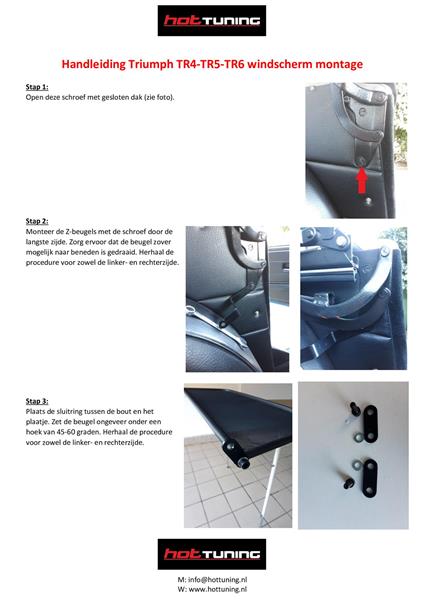 Grote foto windscherm triumph tr4 tr6 auto onderdelen overige auto onderdelen