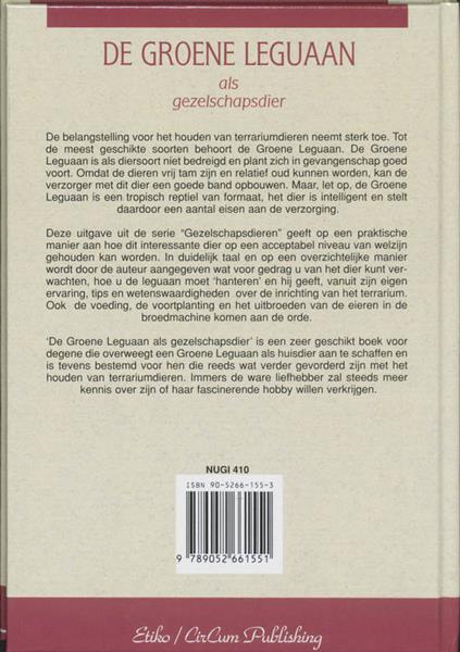 Grote foto de groene leguaan als gezelschapsdier boeken hobby en vrije tijd