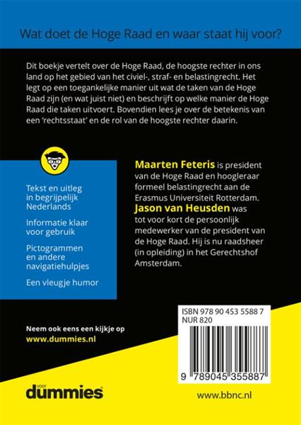 Grote foto de kleine hoge raad voor dummies boeken wetenschap