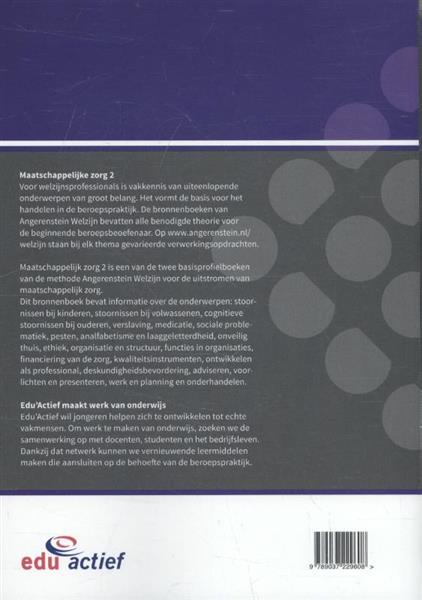 Grote foto maatschappelijk zorg 2 angerenstein welzijn boeken overige boeken