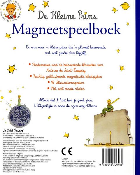 Grote foto magneetspeelboek de kleine prins boeken jeugd 13 jaar en ouder