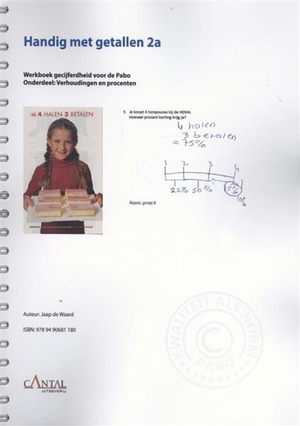 Grote foto handig met getallen 2a verhoudingen en procenten boeken overige boeken