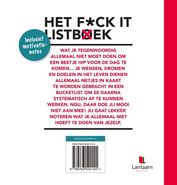 Grote foto het fuck it listboek boeken stripboeken