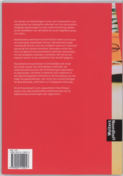 Grote foto kwantitatieve toepassingen in de bedrijfskunde leerboek boeken overige boeken