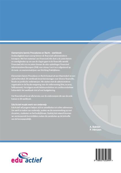 Grote foto elementaire kennis procedures en recht set financieel administratieve beroepen boeken overige boeken