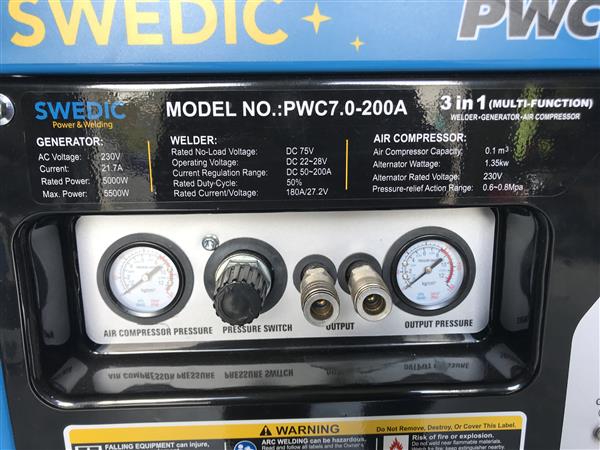 Grote foto 3 in 1 generator las en lucht compressor doe het zelf en verbouw lasapparaten