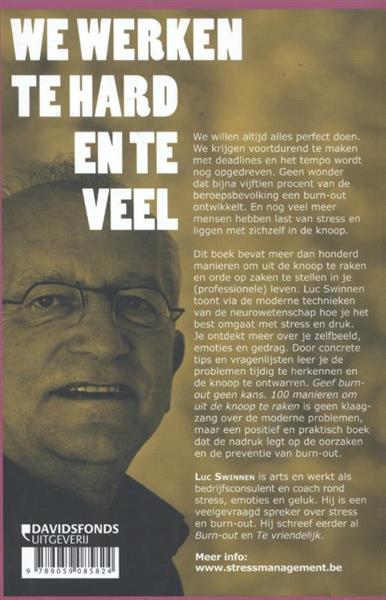 Grote foto geef burn out geen kans boeken psychologie