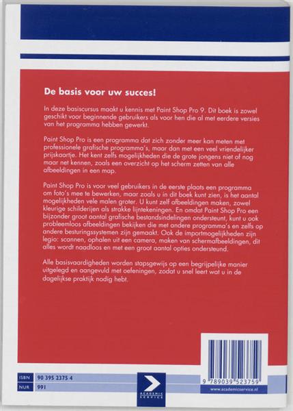 Grote foto basiscursus u paintshop pro 9 boeken informatica computer