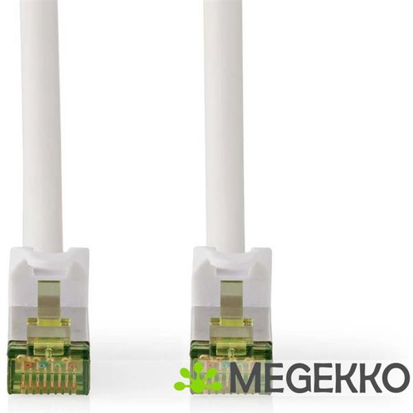Grote foto cat7 netwerkkabel s ftp rj45 male rj45 male 15.0 m snagless rond lszh wit label computers en software netwerkkaarten routers en switches
