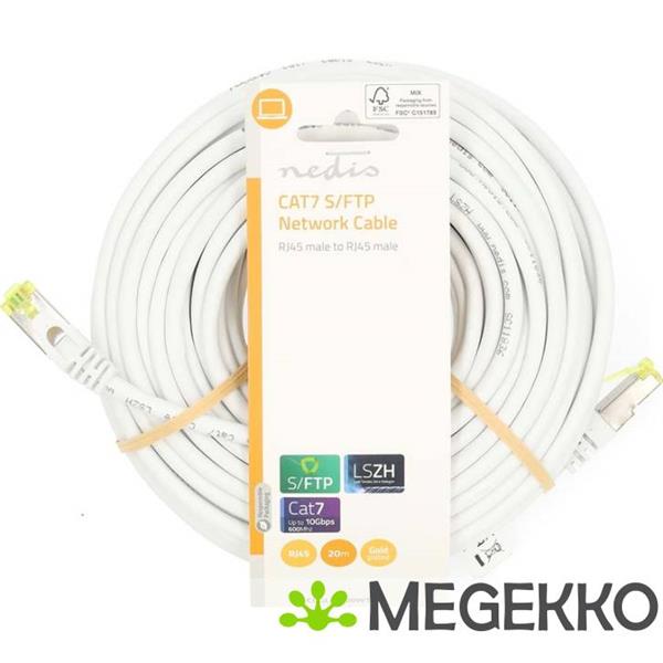 Grote foto cat7 netwerkkabel s ftp rj45 male rj45 male 15.0 m snagless rond lszh wit label computers en software netwerkkaarten routers en switches