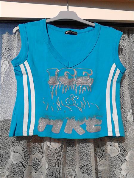 Grote foto t shir blauw kleding dames t shirts
