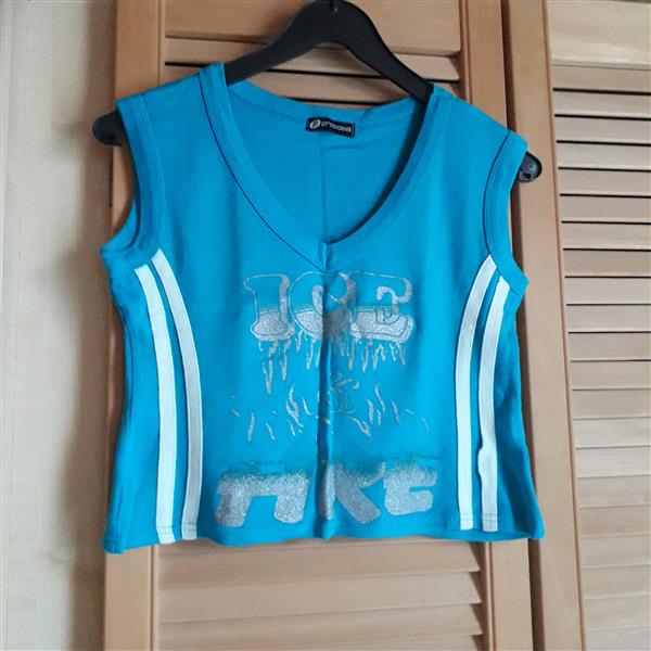 Grote foto t shir blauw kleding dames t shirts