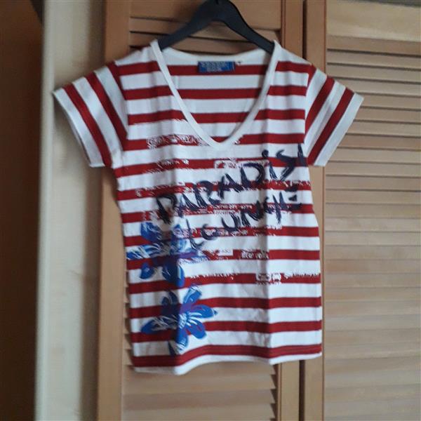 Grote foto t shirt rood wit kleding dames t shirts