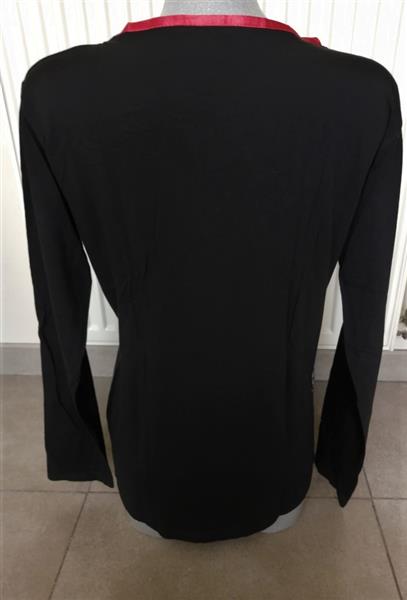 Grote foto vintage zwarte longsleeve met strass van snoopy kleding dames tops